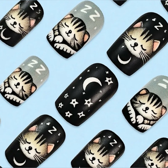 Cat Fake Press On Nails NWT - Picture 3 of 10